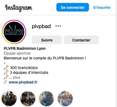 Facebook du Badminton